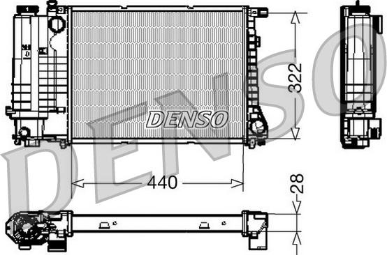 Denso DRM05042 - Radiators, Motora dzesēšanas sistēma www.autospares.lv
