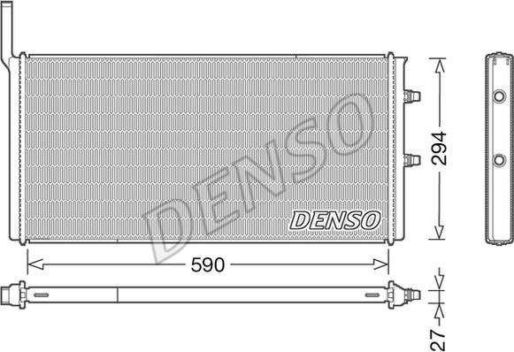 Denso DRM05009 - Радиатор, охлаждение двигателя www.autospares.lv