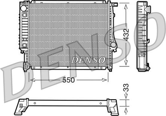 Denso DRM05020 - Radiators, Motora dzesēšanas sistēma www.autospares.lv