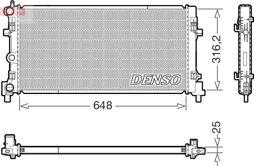 Denso DRM02045 - Radiators, Motora dzesēšanas sistēma www.autospares.lv