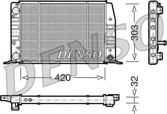 Denso DRM02012 - Radiators, Motora dzesēšanas sistēma www.autospares.lv