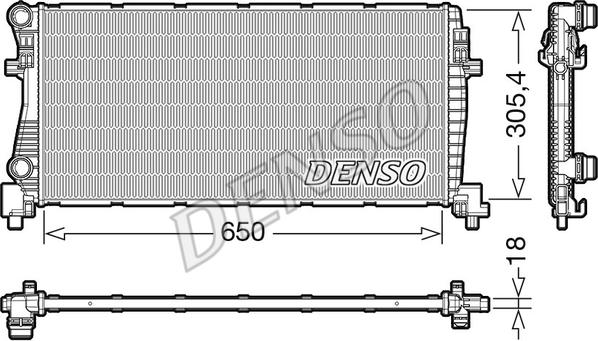 Denso DRM02017 - Radiators, Motora dzesēšanas sistēma www.autospares.lv