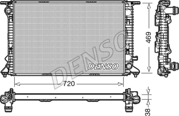 Denso DRM02024 - Radiators, Motora dzesēšanas sistēma www.autospares.lv