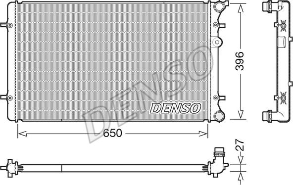 Denso DRM02025 - Radiators, Motora dzesēšanas sistēma www.autospares.lv