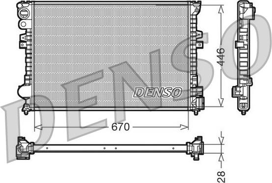 Denso DRM07050 - Radiators, Motora dzesēšanas sistēma www.autospares.lv