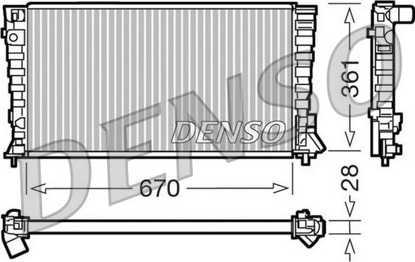 Denso DRM07020 - Radiators, Motora dzesēšanas sistēma www.autospares.lv