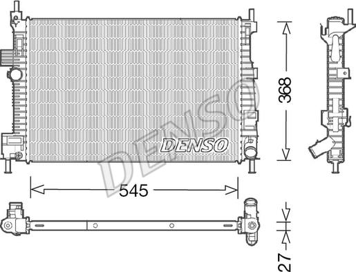 Denso DRM10009 - Radiators, Motora dzesēšanas sistēma www.autospares.lv