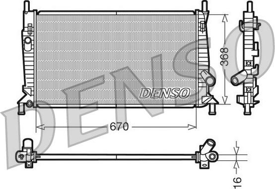 Denso DRM10075 - Radiators, Motora dzesēšanas sistēma www.autospares.lv