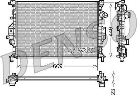 Denso DRM10077 - Radiators, Motora dzesēšanas sistēma www.autospares.lv