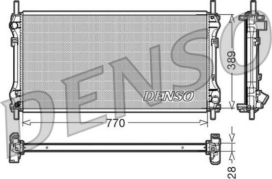 Denso DRM10104 - Radiators, Motora dzesēšanas sistēma www.autospares.lv