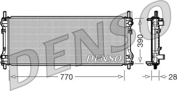 Denso DRM10103 - Radiators, Motora dzesēšanas sistēma www.autospares.lv