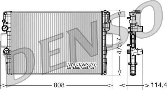 Denso DRM12010 - Radiators, Motora dzesēšanas sistēma www.autospares.lv