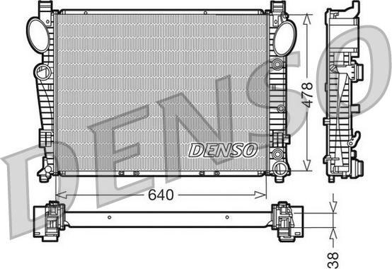 Denso DRM17094 - Radiators, Motora dzesēšanas sistēma www.autospares.lv