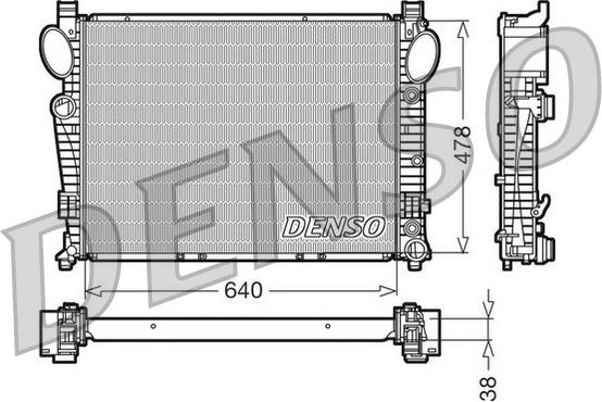 Denso DRM17095 - Radiators, Motora dzesēšanas sistēma www.autospares.lv