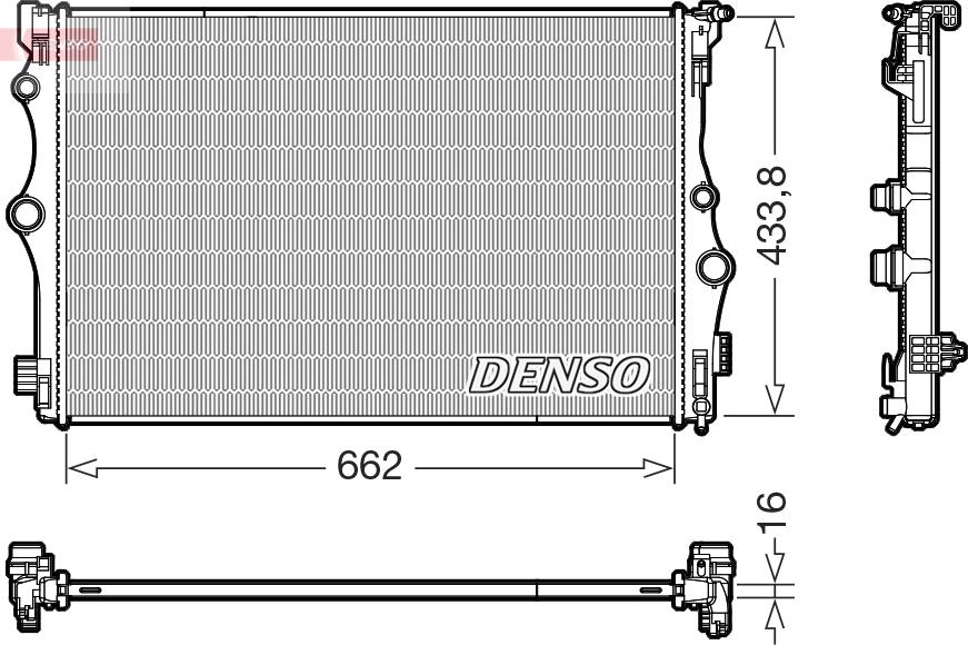 Denso DRM17098 - Radiators, Motora dzesēšanas sistēma www.autospares.lv