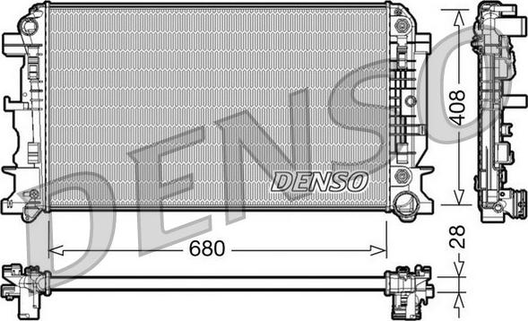 Denso DRM17044 - Radiators, Motora dzesēšanas sistēma www.autospares.lv