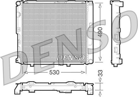 Denso DRM17038 - Radiators, Motora dzesēšanas sistēma www.autospares.lv