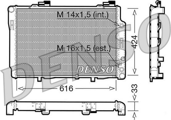 Denso DRM17071 - Radiators, Motora dzesēšanas sistēma www.autospares.lv