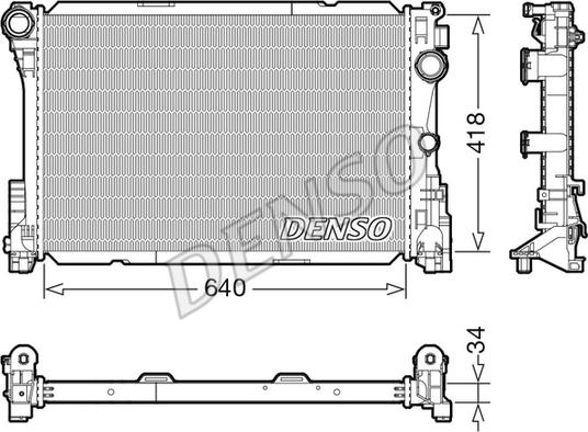 Denso DRM17115 - Radiators, Motora dzesēšanas sistēma www.autospares.lv