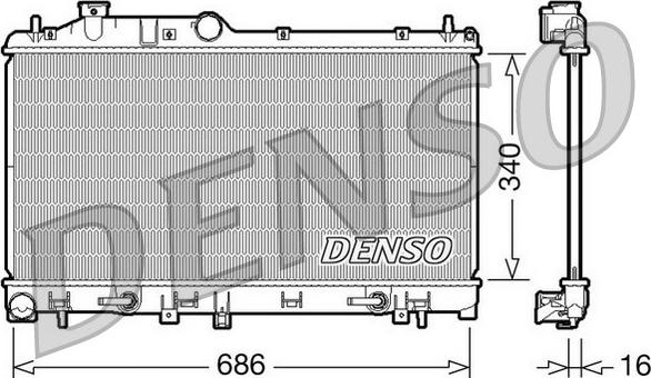 Denso DRM36009 - Radiators, Motora dzesēšanas sistēma www.autospares.lv