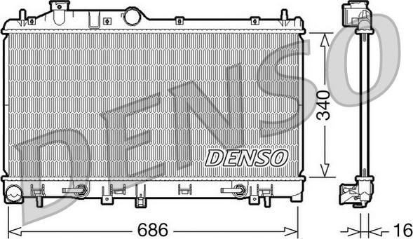 Denso DRM36008 - Radiators, Motora dzesēšanas sistēma www.autospares.lv