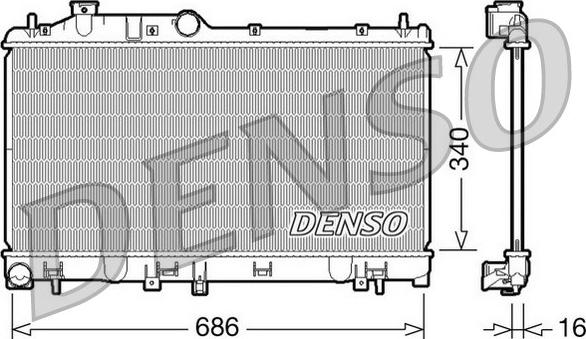 Denso DRM36007 - Radiators, Motora dzesēšanas sistēma www.autospares.lv