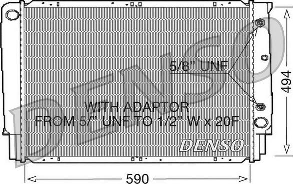 Denso DRM33054 - Radiators, Motora dzesēšanas sistēma www.autospares.lv