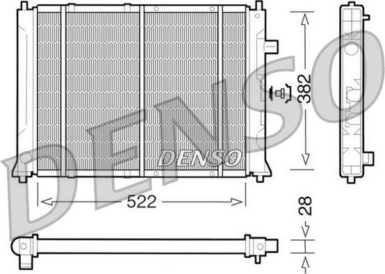 Denso DRM24014 - Radiators, Motora dzesēšanas sistēma www.autospares.lv