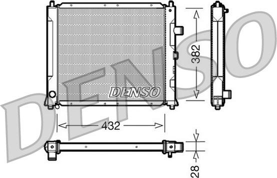 Denso DRM24013 - Radiators, Motora dzesēšanas sistēma www.autospares.lv