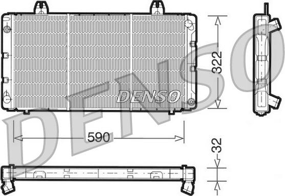 Denso DRM25001 - Radiators, Motora dzesēšanas sistēma www.autospares.lv