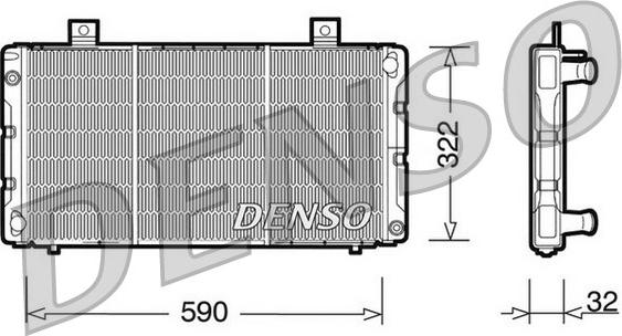 Denso DRM25003 - Radiators, Motora dzesēšanas sistēma www.autospares.lv