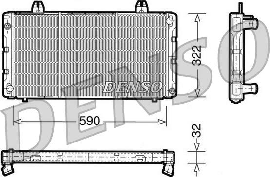 Denso DRM25002 - Radiators, Motora dzesēšanas sistēma www.autospares.lv