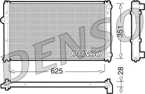 Denso DRM26001 - Radiators, Motora dzesēšanas sistēma autospares.lv