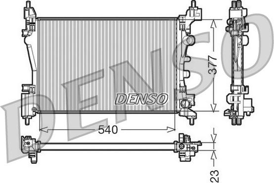 Denso DRM20095 - Radiators, Motora dzesēšanas sistēma www.autospares.lv