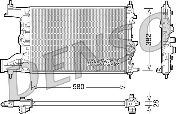 Denso DRM20096 - Radiators, Motora dzesēšanas sistēma autospares.lv