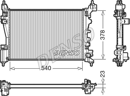 Denso DRM20046 - Radiators, Motora dzesēšanas sistēma www.autospares.lv