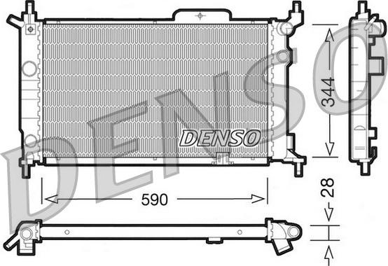 Denso DRM20015 - Radiators, Motora dzesēšanas sistēma www.autospares.lv