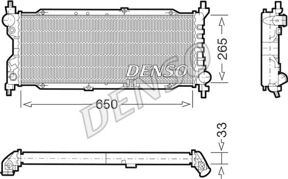 Denso DRM20036 - Radiators, Motora dzesēšanas sistēma www.autospares.lv