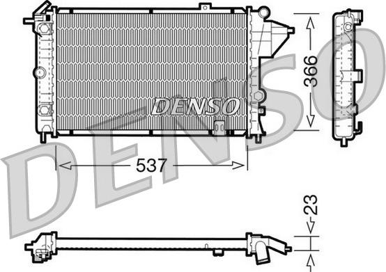 Denso DRM20024 - Radiators, Motora dzesēšanas sistēma www.autospares.lv