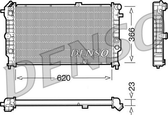 Denso DRM20022 - Radiators, Motora dzesēšanas sistēma www.autospares.lv