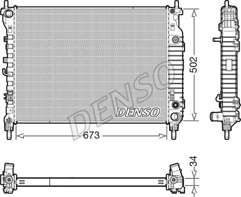 Denso DRM20124 - Radiators, Motora dzesēšanas sistēma www.autospares.lv