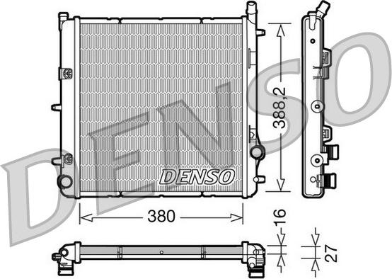 Denso DRM21005 - Radiators, Motora dzesēšanas sistēma www.autospares.lv