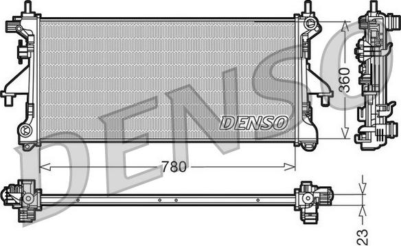 Denso DRM21100 - Radiators, Motora dzesēšanas sistēma www.autospares.lv