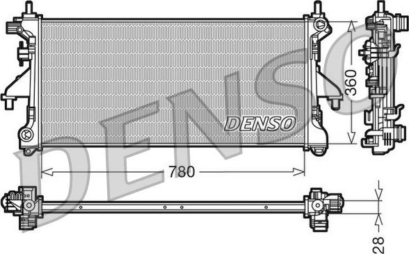 Denso DRM21101 - Radiators, Motora dzesēšanas sistēma www.autospares.lv