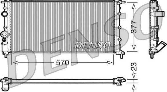 Denso DRM23054 - Radiators, Motora dzesēšanas sistēma www.autospares.lv