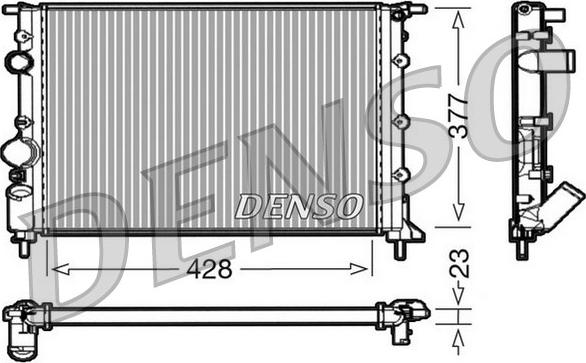 Denso DRM23032 - Radiators, Motora dzesēšanas sistēma www.autospares.lv