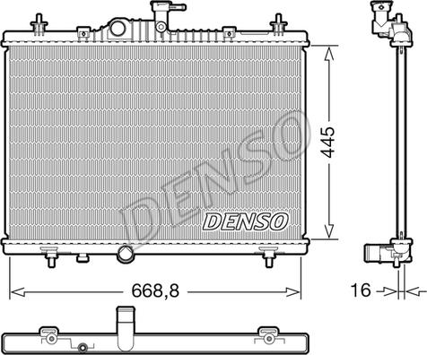Denso DRM23118 - Radiators, Motora dzesēšanas sistēma www.autospares.lv