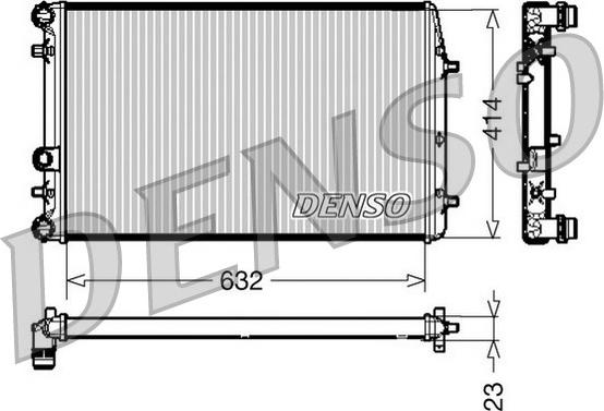 Denso DRM27005 - Radiators, Motora dzesēšanas sistēma www.autospares.lv