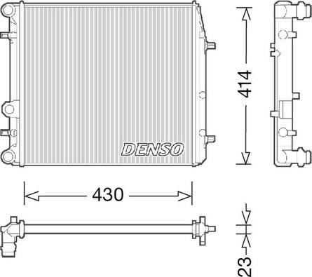 Denso DRM27006 - Radiators, Motora dzesēšanas sistēma www.autospares.lv