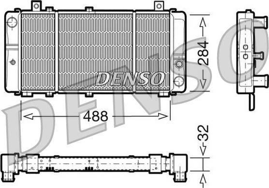 Denso DRM27001 - Radiators, Motora dzesēšanas sistēma www.autospares.lv